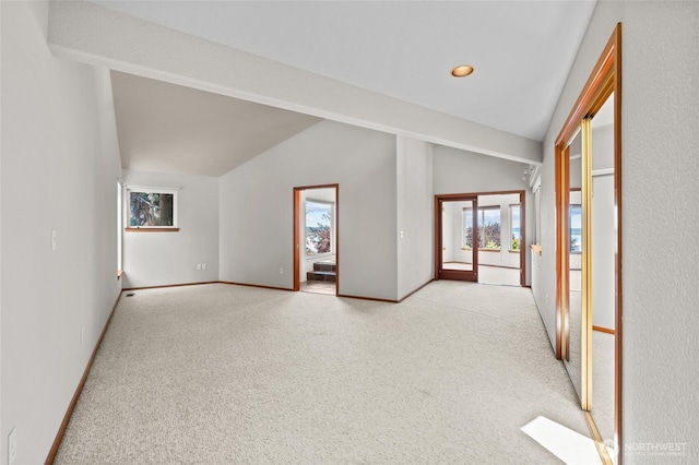 5225 Illahee Ln NE, Olympia, WA 98516 - spare room with lofted ceiling and light carpet