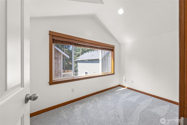 2511 NE 125th St Unit A, Seattle, WA 98125 - bonus room featuring vaulted ceiling, carpet floors, and recessed lighting