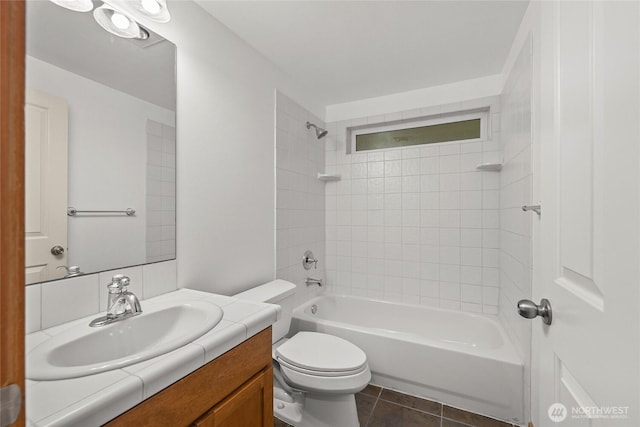 2511 NE 125th St Unit A, Seattle, WA 98125 - bathroom featuring vanity, tile patterned flooring, and washtub / shower combination