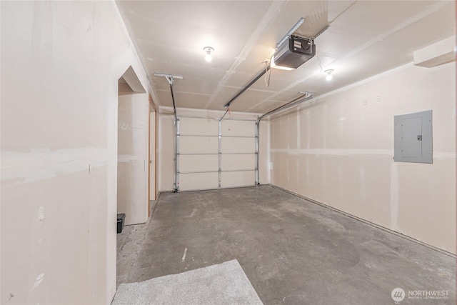 2511 NE 125th St Unit A, Seattle, WA 98125 - garage featuring electric panel and a garage door opener