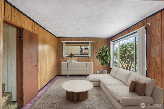 2507 Bay Ave, Hoquiam, WA 98550 - living area featuring wood walls