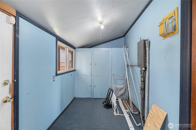 2507 Bay Ave, Hoquiam, WA 98550 - interior space featuring lofted ceiling and carpet flooring