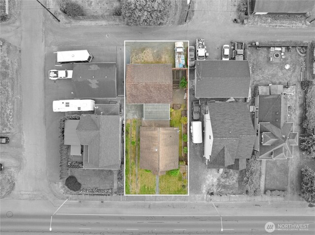 2507 Bay Ave, Hoquiam, WA 98550 - aerial view of property's location with property parcel outlined