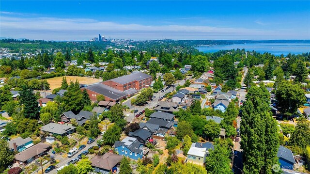 5310 46th Ave S, Seattle, WA 98118 - aerial view of residential area featuring a large body of water