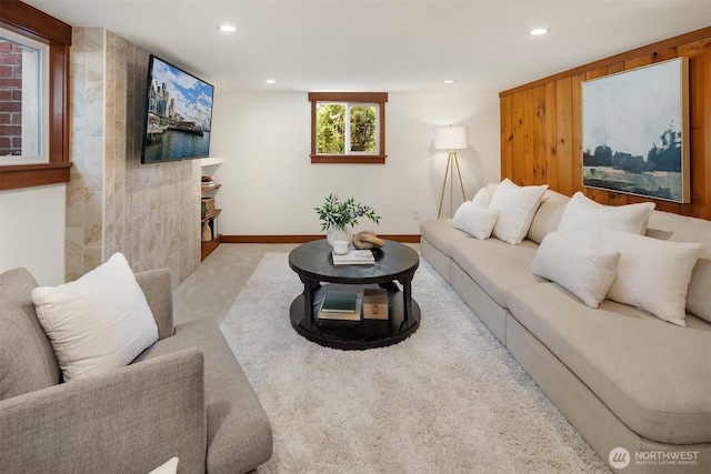 5817 28th Ave NW, Seattle, WA 98107 - carpeted living room with recessed lighting