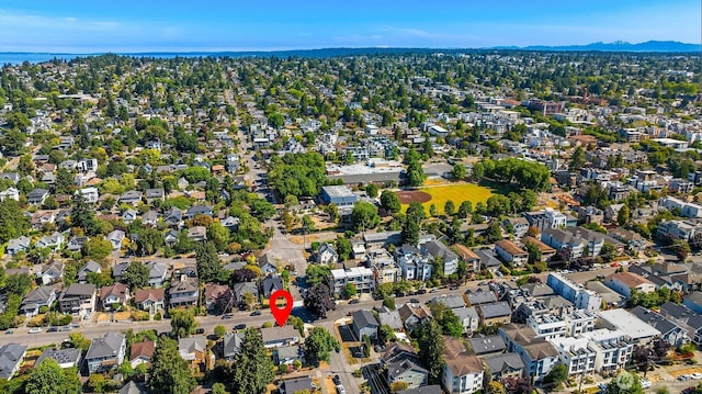 5817 28th Ave NW, Seattle, WA 98107 - aerial perspective of suburban area with a mountain backdrop