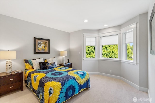 3055 49th Ave SW, Seattle, WA 98116 - carpeted bedroom featuring multiple windows and recessed lighting