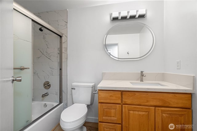 12621 SE 166th St, Renton, WA 98058 - bathroom with vanity and enclosed tub / shower combo