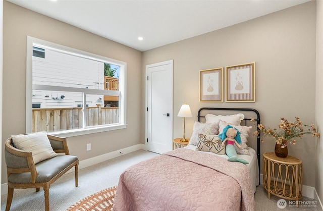 4725 37th Ave SW, Seattle, WA 98126 - carpeted bedroom with baseboards and recessed lighting