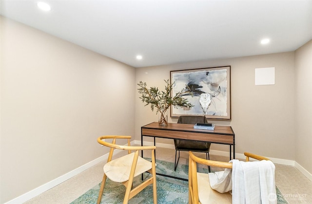 4725 37th Ave SW, Seattle, WA 98126 - carpeted office with recessed lighting and baseboards