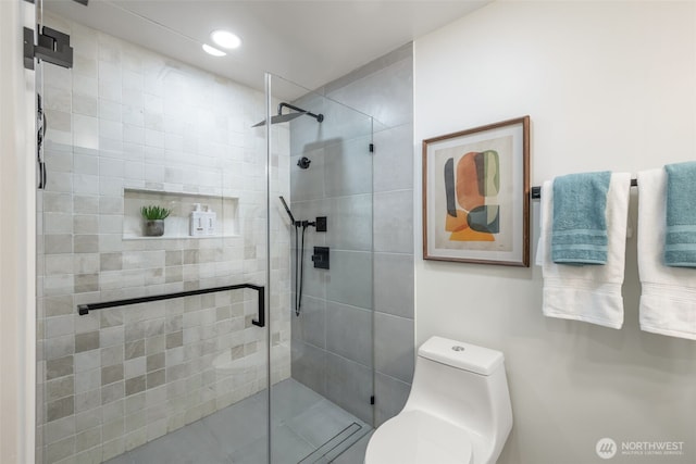 14821 117th Pl NE, Kirkland, WA 98034 - bathroom featuring a shower stall and recessed lighting
