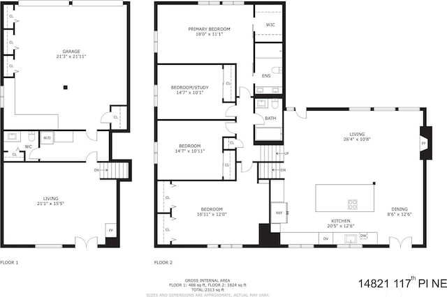 14821 117th Pl NE, Kirkland, WA 98034 - view of room layout