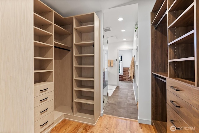 8733 21st Ave NW, Seattle, WA 98117 - walk in closet with light wood-style flooring