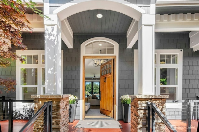 3844 Long Lake Loop SE, Olympia, WA 98503 - doorway to property featuring covered porch