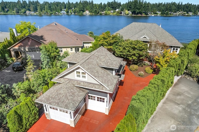 3844 Long Lake Loop SE, Olympia, WA 98503 - aerial view of property and surrounding area with a nearby body of water