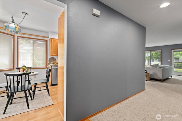 4867 N Village Ln, Bellingham, WA 98226 - hallway with light wood-style floors