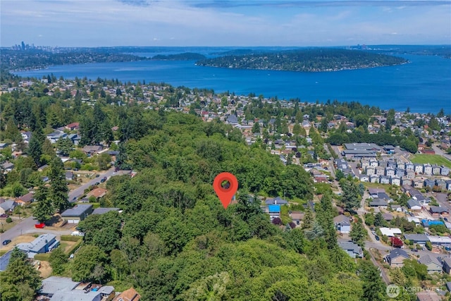 8113 S 121st St, Seattle, WA 98178 - aerial overview of property's location with a nearby body of water and nearby suburban area