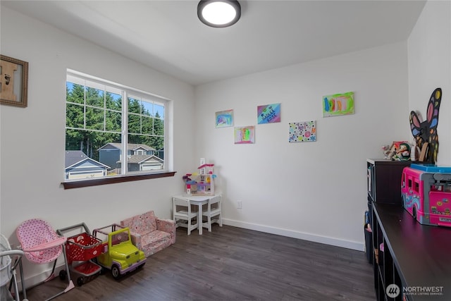 19826 207th Street Ct E, Orting, WA 98360 - game room featuring wood finished floors and baseboards