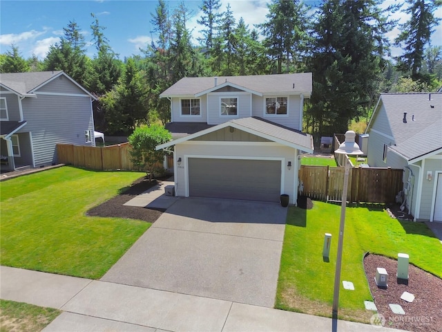 19826 207th Street Ct E, Orting, WA 98360 - traditional-style home featuring board and batten siding, concrete driveway, and an attached garage