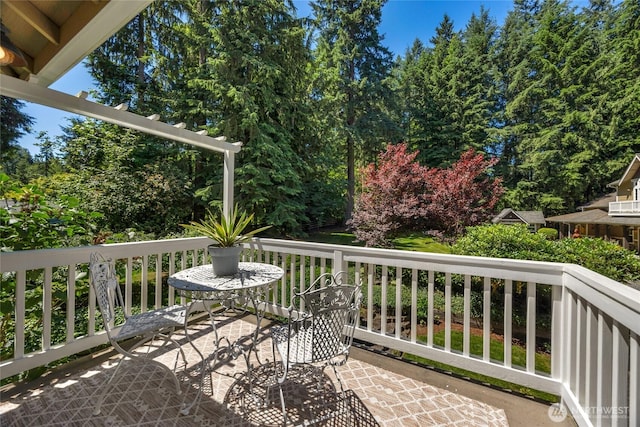 19808 Yew Way, Snohomish, WA 98296 - view of patio / terrace featuring view of wooded area