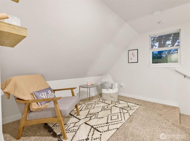 2118 S Sheridan Ave, Tacoma, WA 98405 - sitting room with vaulted ceiling and carpet floors
