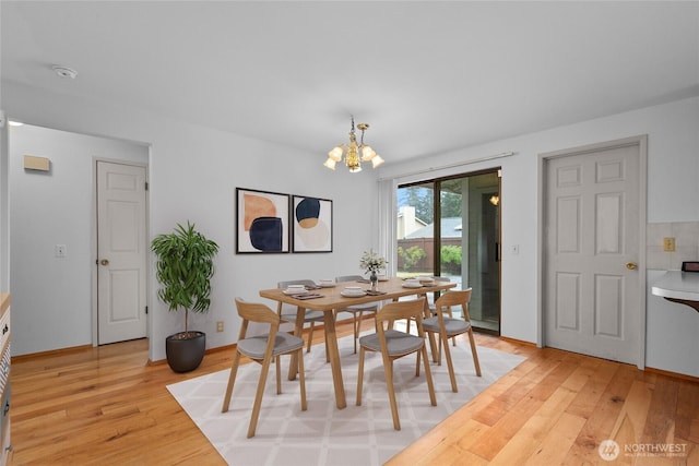 802 39th Pl, Bellingham, WA 98229 - dining space with a chandelier and light wood-type flooring