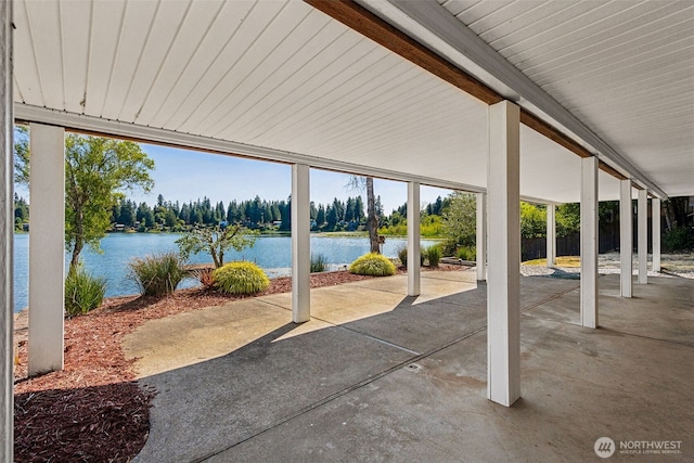 7519 Atchinson Dr SE, Olympia, WA 98513 - view of patio / terrace featuring a water view