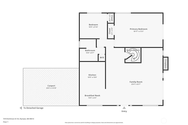 7519 Atchinson Dr SE, Olympia, WA 98513 - view of home floor plan
