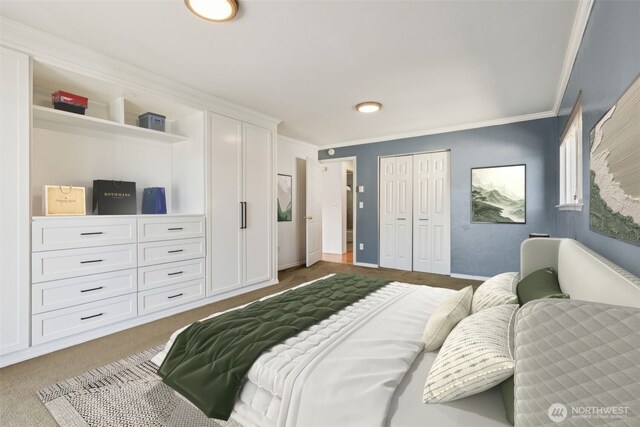 7519 Atchinson Dr SE, Olympia, WA 98513 - carpeted bedroom with ornamental molding
