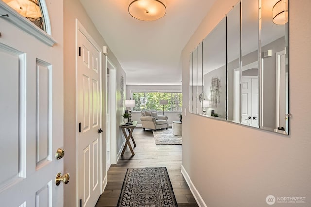 13601 SE 141st St, Renton, WA 98059 - hallway with wood finished floors and baseboards