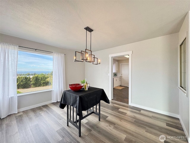 101 E Whidby Ave, Port Angeles, WA 98362 - dining area featuring light wood-type flooring and a chandelier