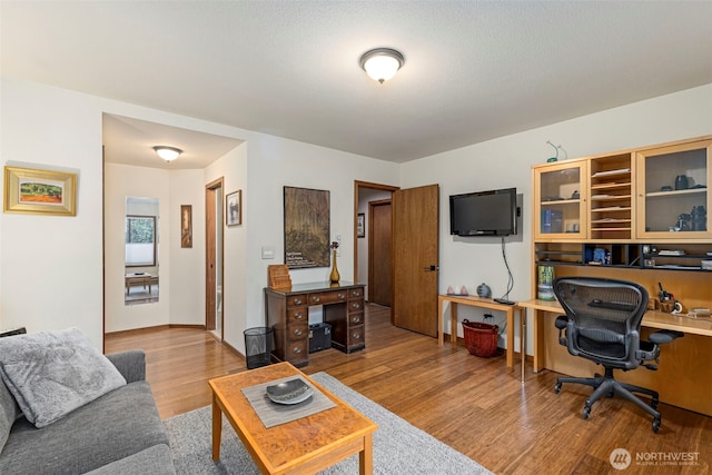 190 Bluffs Dr Unit 1, Port Townsend, WA 98368 - office area with wood finished floors