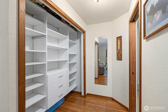 190 Bluffs Dr Unit 1, Port Townsend, WA 98368 - walk in closet with dark wood-style flooring
