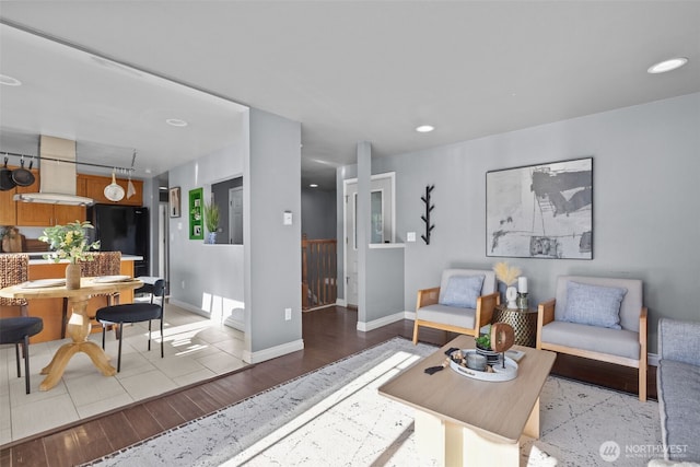 1214 E 61st St, Tacoma, WA 98404 - living room featuring wood finished floors and recessed lighting
