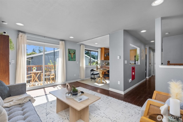 1214 E 61st St, Tacoma, WA 98404 - living room with wood finished floors and recessed lighting