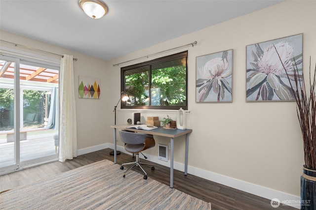 1214 E 61st St, Tacoma, WA 98404 - office area with wood finished floors and baseboards