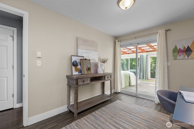 1214 E 61st St, Tacoma, WA 98404 - office area featuring wood finished floors