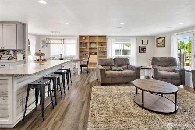 8984 Delta Line Rd, Custer, WA 98240 - living area featuring wood finished floors and recessed lighting