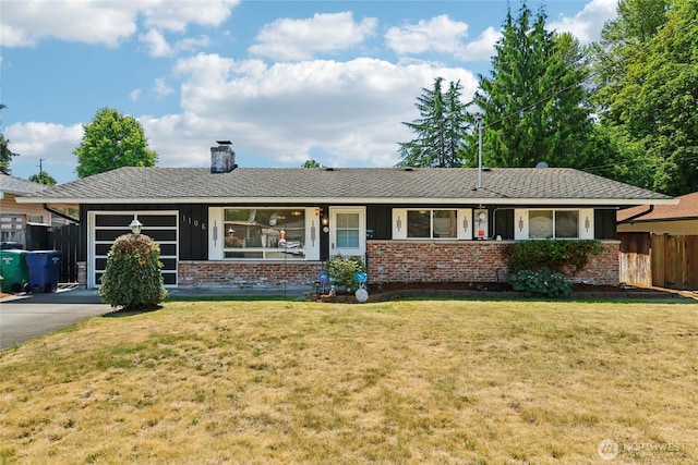 1106 SE 26th St, Auburn, WA 98002 - ranch-style house featuring brick siding, driveway, a chimney, and an attached garage