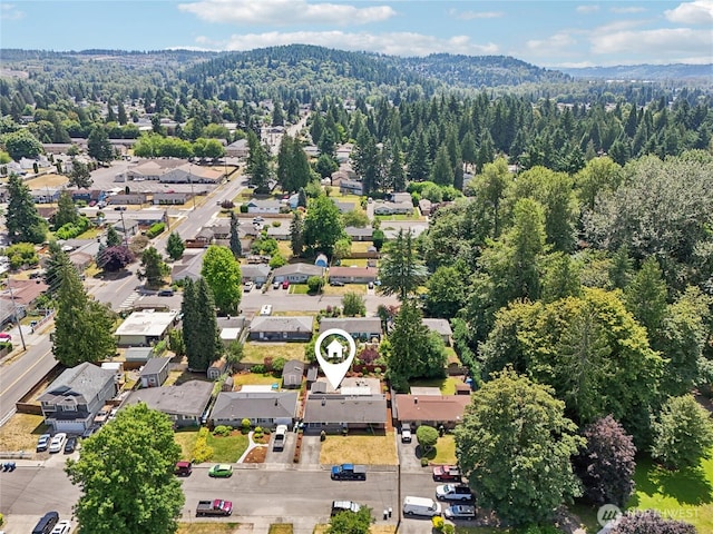 1106 SE 26th St, Auburn, WA 98002 - aerial view of property's location with a heavily wooded area and nearby suburban area