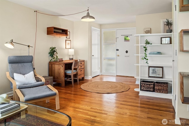 228 Aloha St Unit 403, Seattle, WA 98109 - living area with wood finished floors