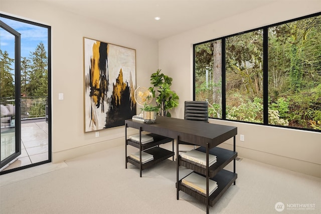 9630 SE 5th St, Bellevue, WA 98004 - office area featuring carpet floors and recessed lighting