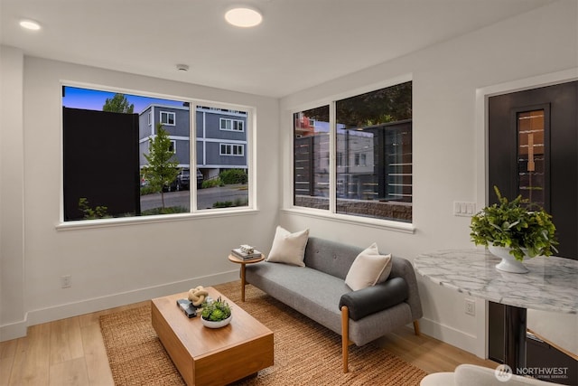 3608 Francis Ave N, Seattle, WA 98103 - living area with wood finished floors and recessed lighting