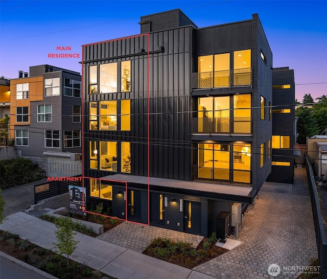 3608 Francis Ave N, Seattle, WA 98103 - view of back of property at dusk