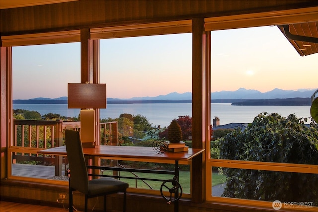 18354 Ridgefield Rd NW, Shoreline, WA 98177 - detailed view of a water and mountain view