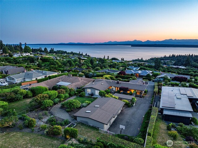 18354 Ridgefield Rd NW, Shoreline, WA 98177 - aerial view of residential area featuring a nearby body of water