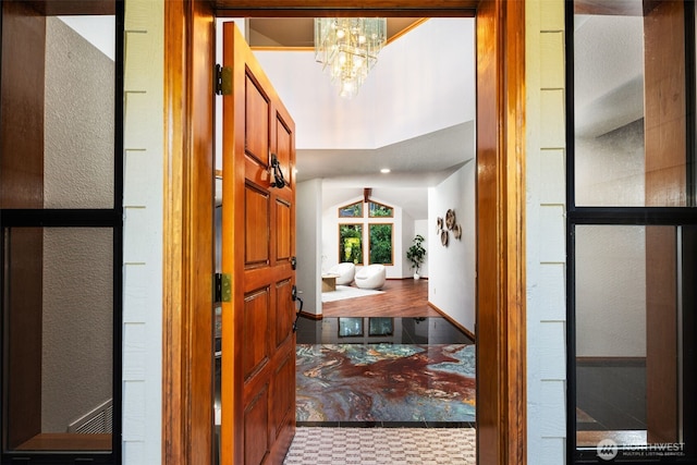 33202 2nd Pl SW, Federal Way, WA 98023 - entrance foyer with a chandelier and vaulted ceiling