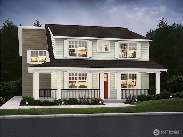 9802 5th Ln SW Unit 17, Seattle, WA 98106 - view of front facade with a porch and a shingled roof