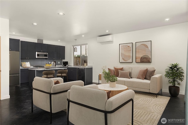 933 16th Avene, Seattle, WA 98122 - living area with recessed lighting and a wall mounted AC