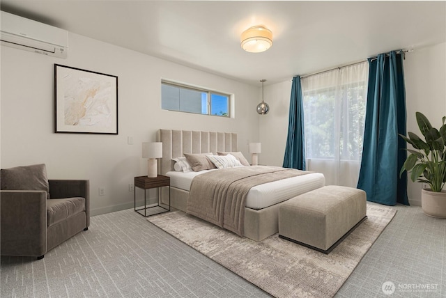 933 16th Avene, Seattle, WA 98122 - carpeted bedroom featuring a wall unit AC and multiple windows